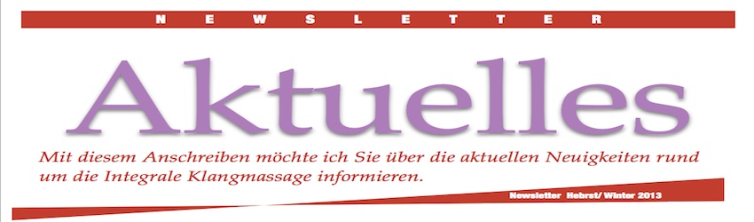 Integrale Klangmassage Newsletter 2013 header